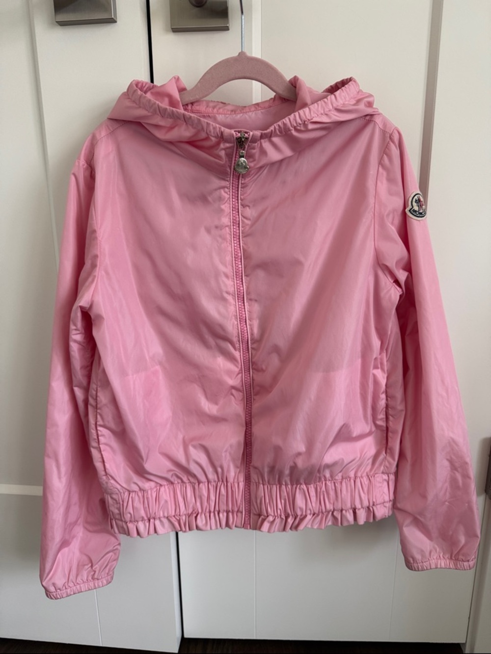 Moncler Bubblegum Pink Hooded Windbreaker Jacket